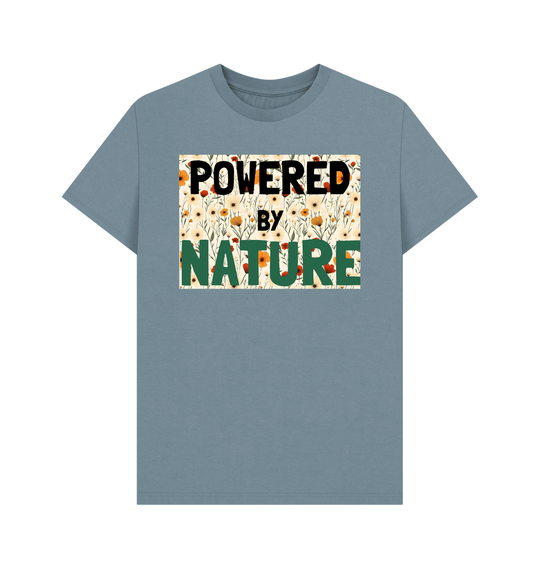 Stone Blue Printed T-shirt Front