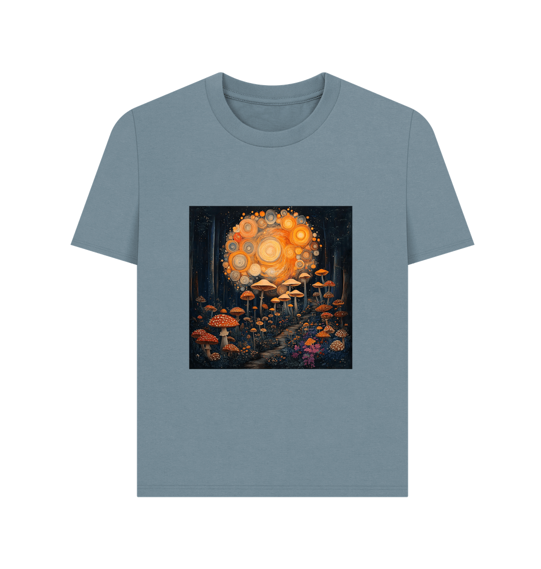 Stone Blue Printed T-shirt Front