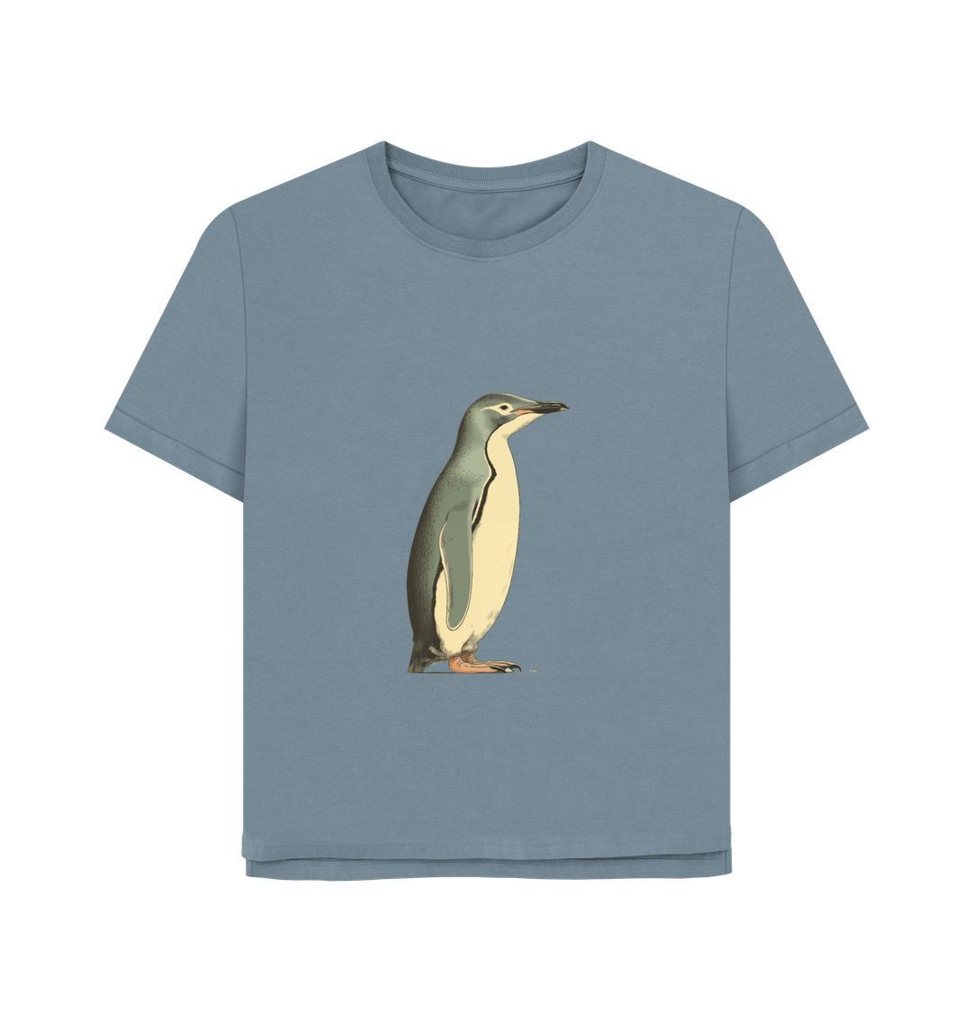Stone Blue Printed T-shirt Front
