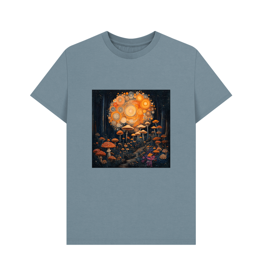 Stone Blue Printed T-shirt Front