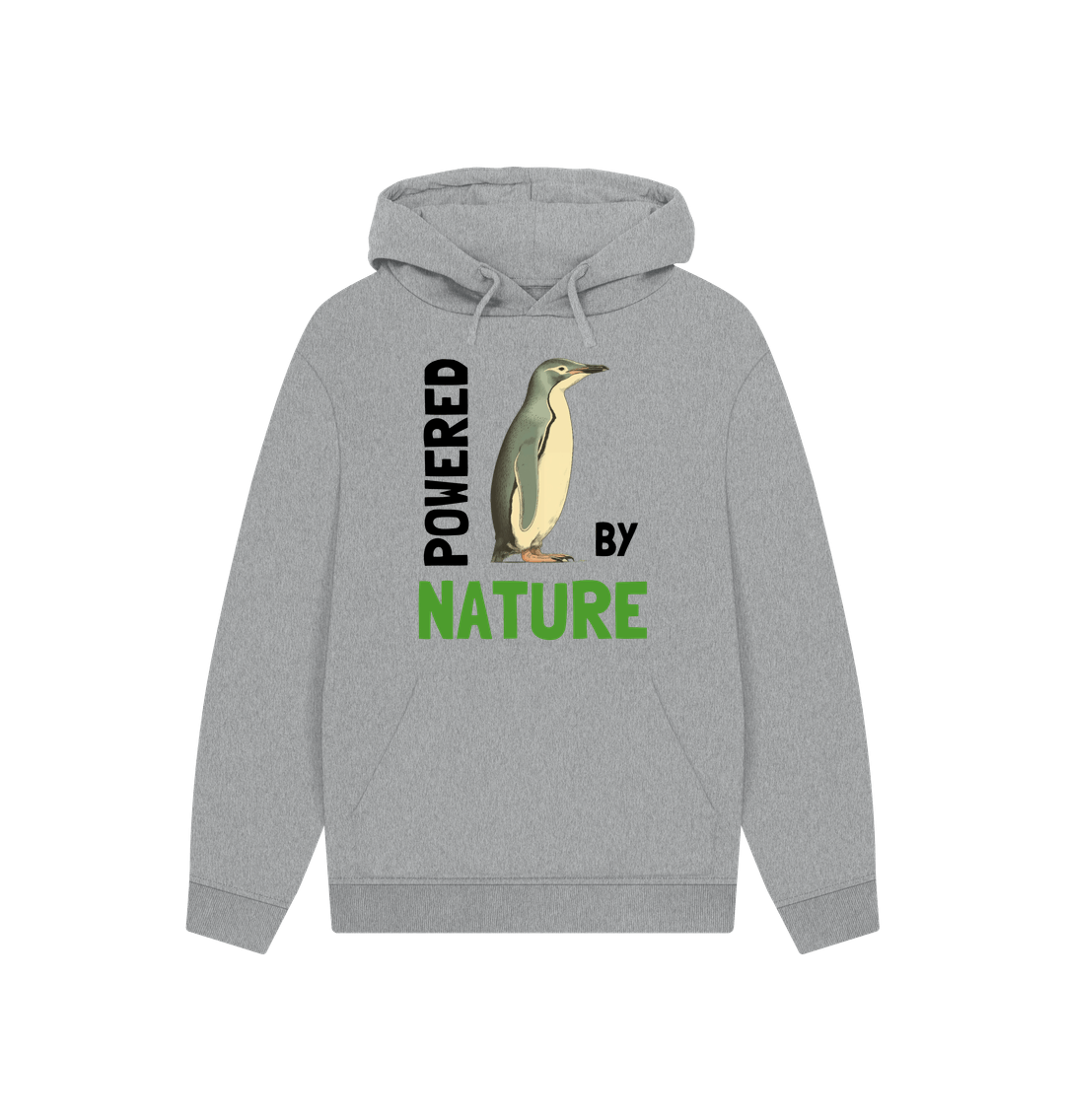 Athletic Grey Penguin Passion Powered | Unisex Organic Kangaroo Pocket Hoody
