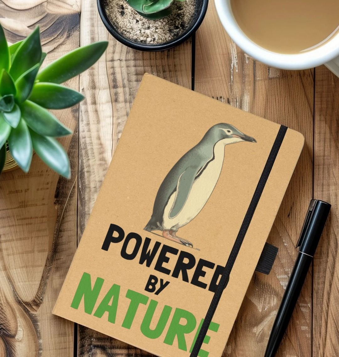 Penguin Passion Powered | Recycled A5 Notebook | FSC Certified