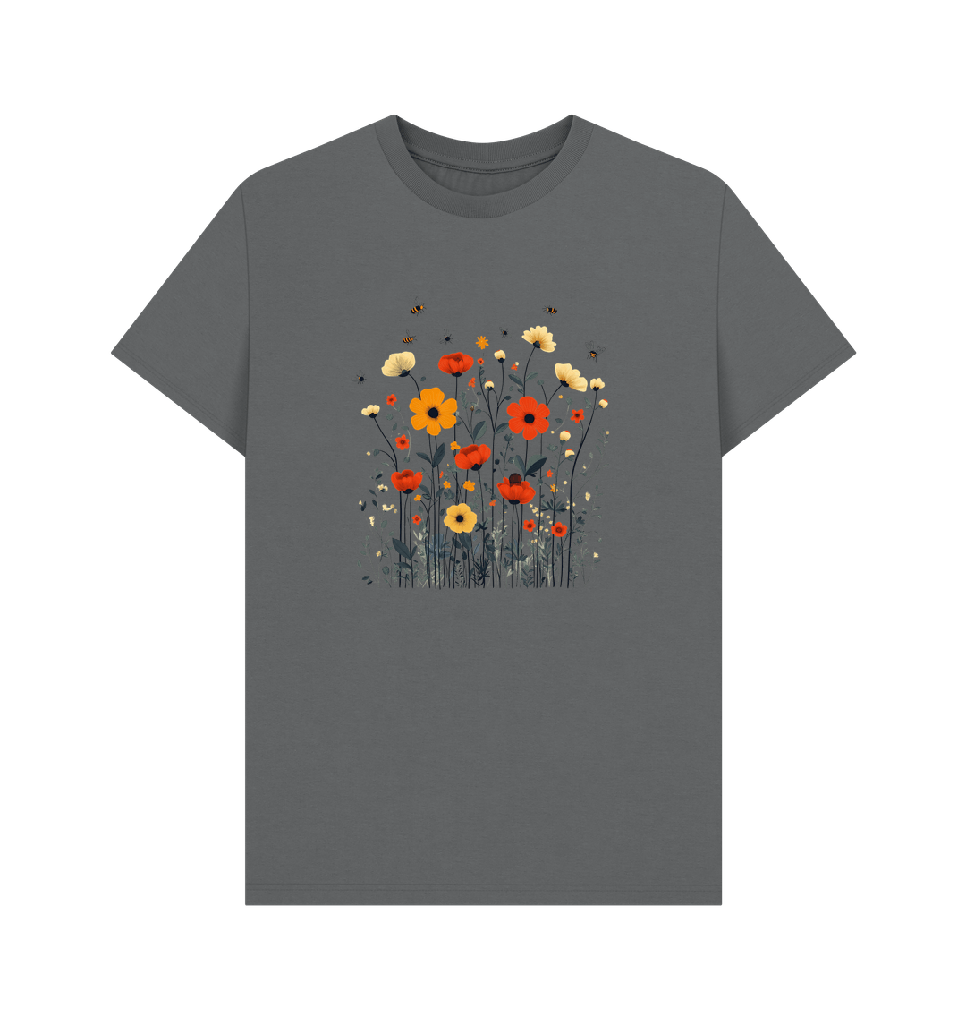 Slate Grey Printed T-shirt Front