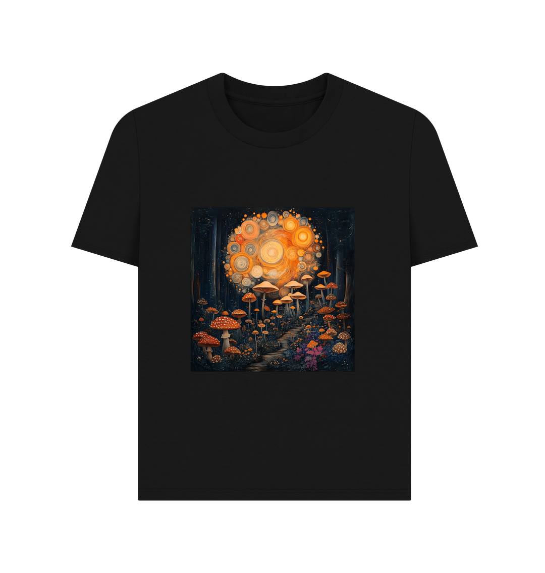 Black Printed T-shirt Front