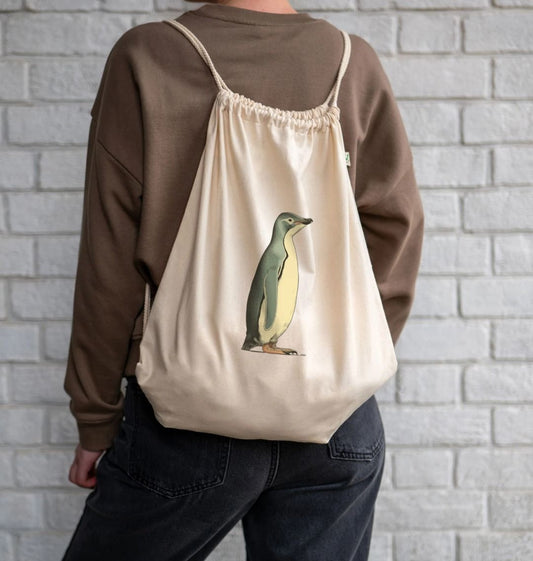 Penguin Passion | Drawstring Bag | Certified Organic Cotton