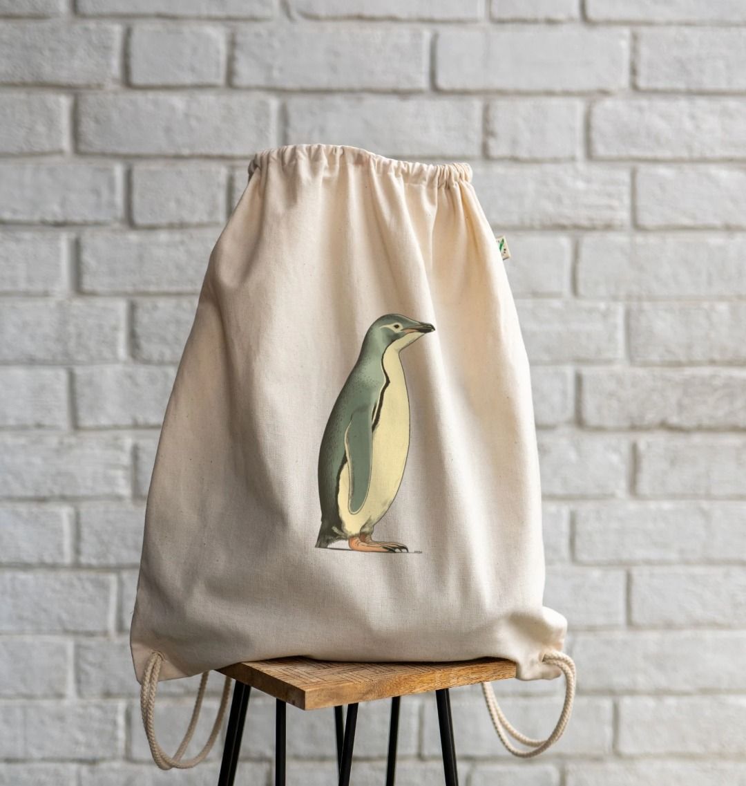 Penguin Passion | Drawstring Bag | Certified Organic Cotton