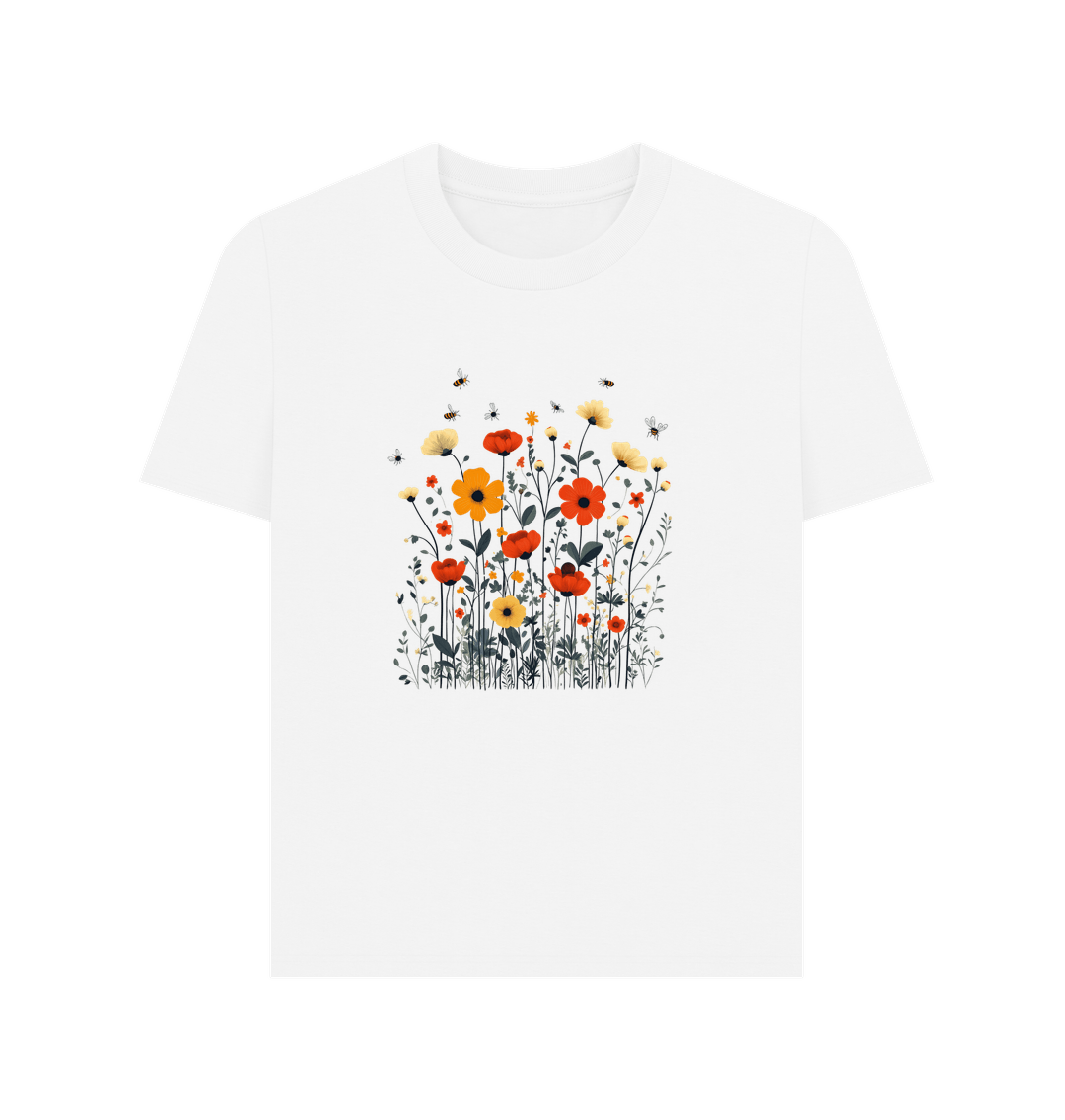 White Printed T-shirt Front