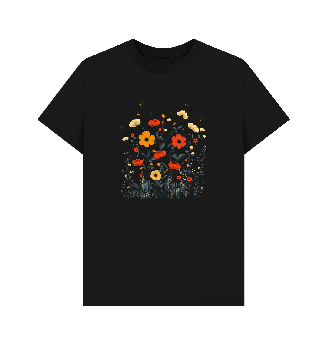 Black Printed T-shirt Front