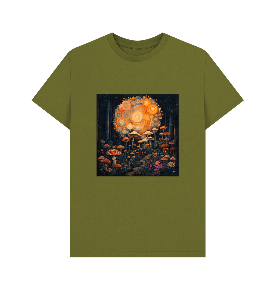 Moss Green Printed T-shirt Front