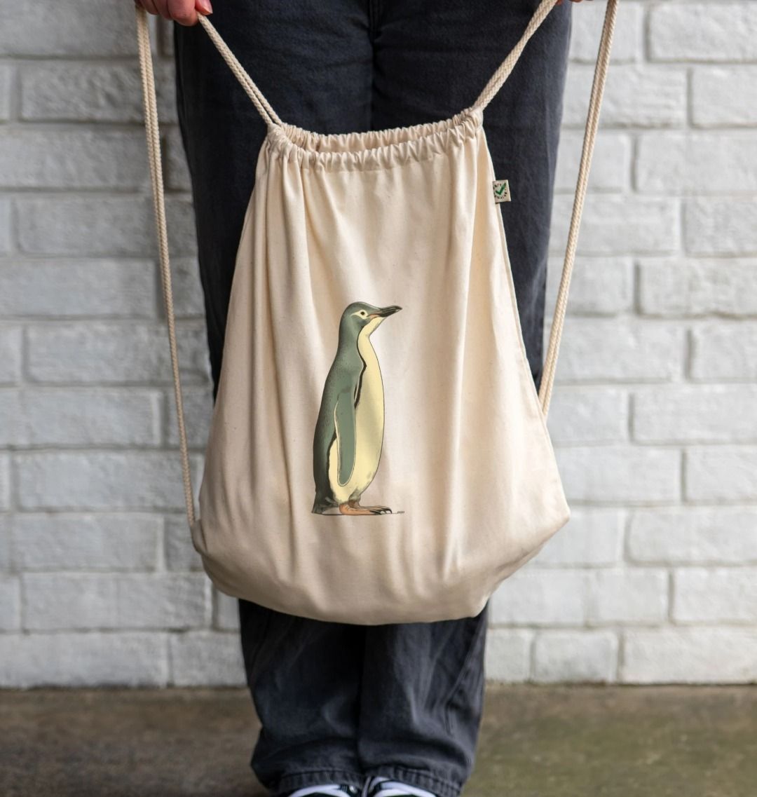 Penguin Passion | Drawstring Bag | Certified Organic Cotton
