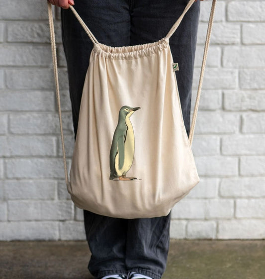 Penguin Passion | Drawstring Bag | Certified Organic Cotton