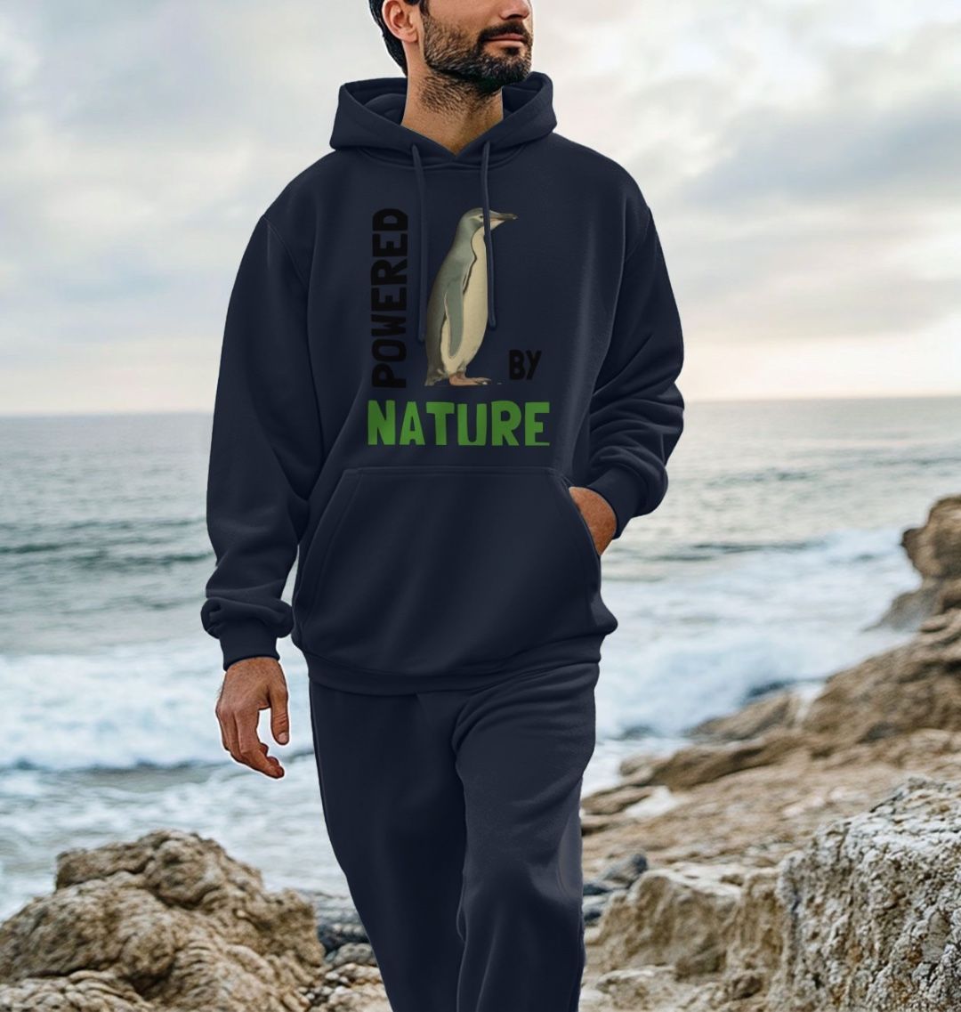 Penguin Passion Powered | Unisex Organic Kangaroo Pocket Hoody