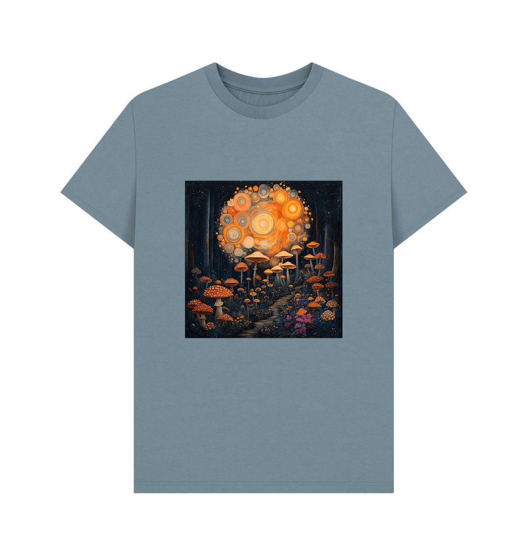 Stone Blue Mushroom Tornado | Certified Organic Cotton T-shirt | Men