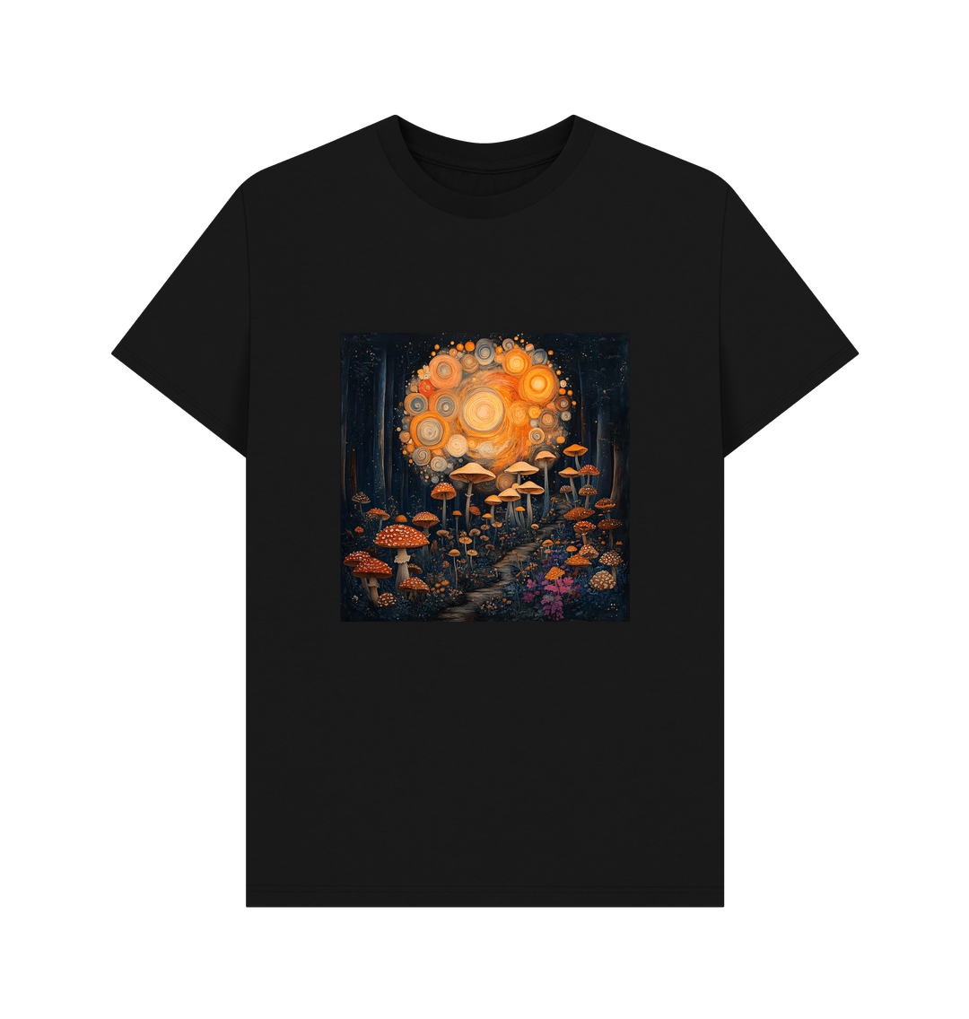 Black Mushroom Tornado | Certified Organic Cotton T-shirt | Men