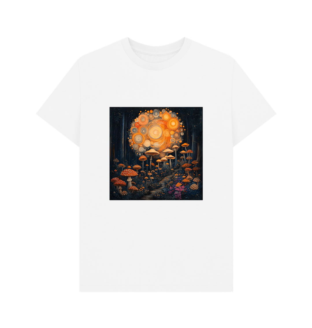 White Mushroom Tornado | Certified Organic Cotton T-shirt | Men