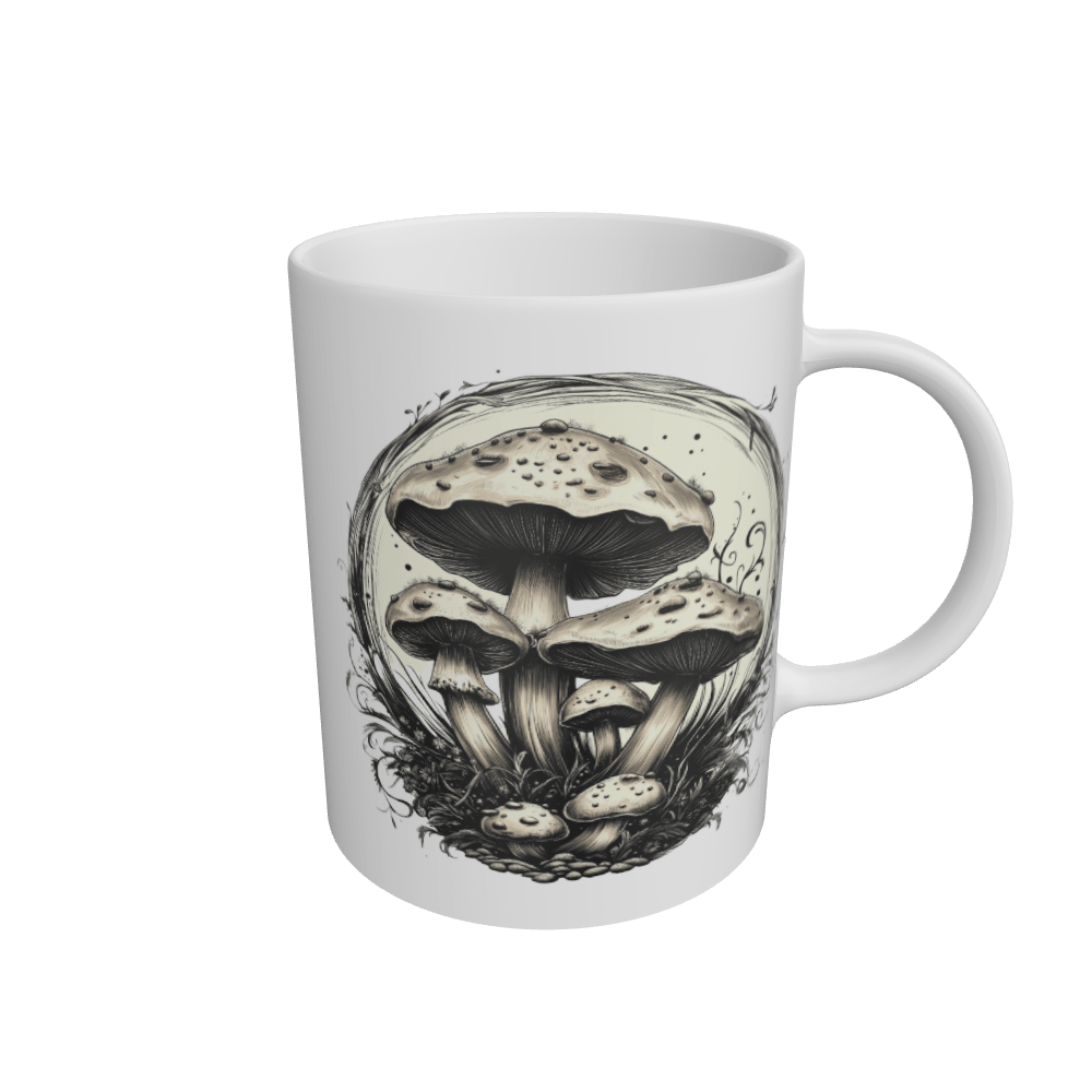 White Myco Whirl | 100% Natural Ceramic Mug | 11oz