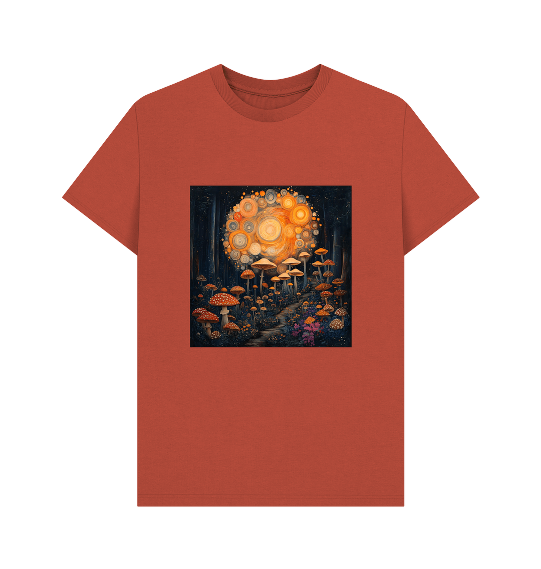 Rust Mushroom Tornado | Certified Organic Cotton T-shirt | Men