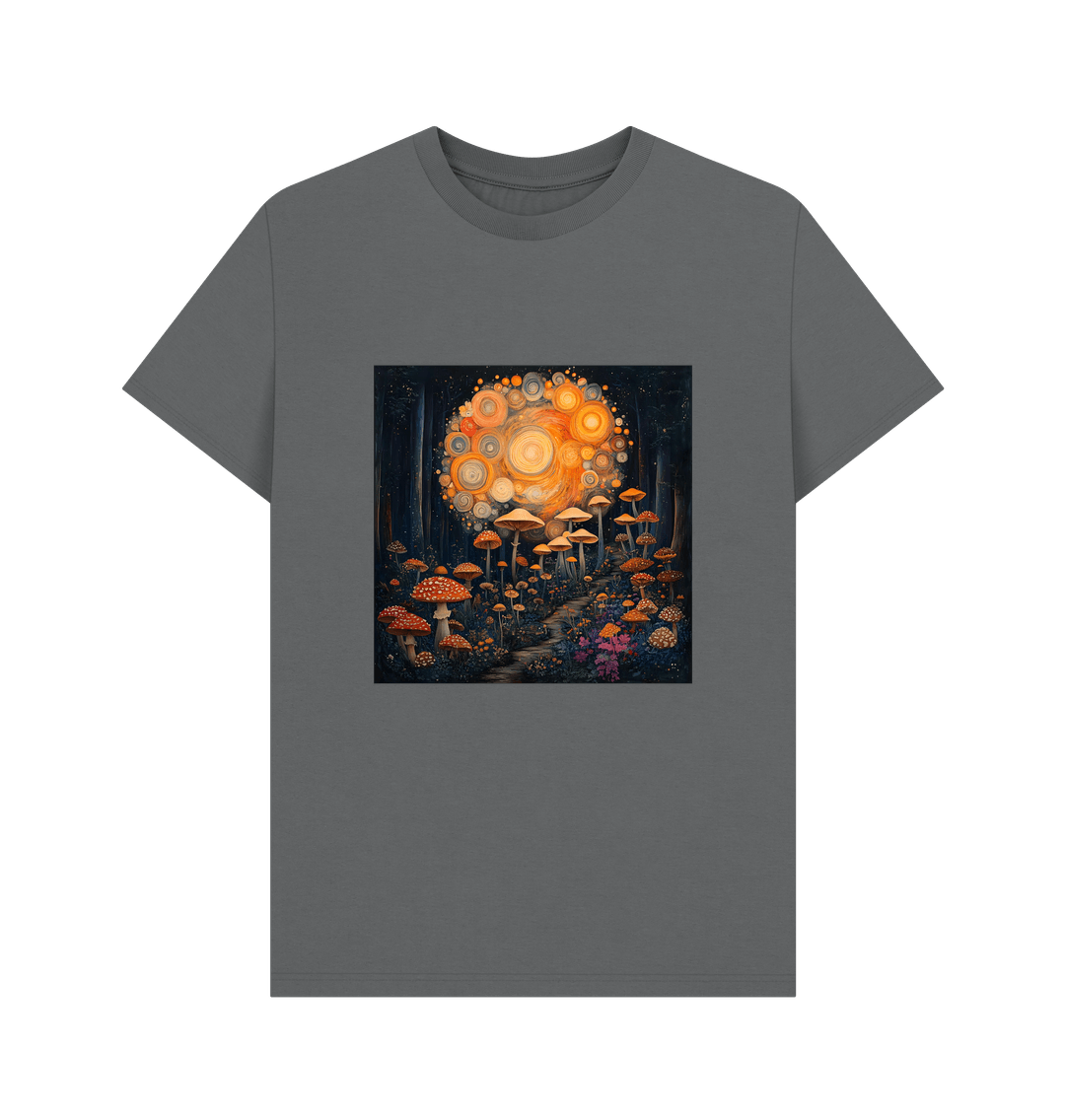 Slate Grey Mushroom Tornado | Certified Organic Cotton T-shirt | Men