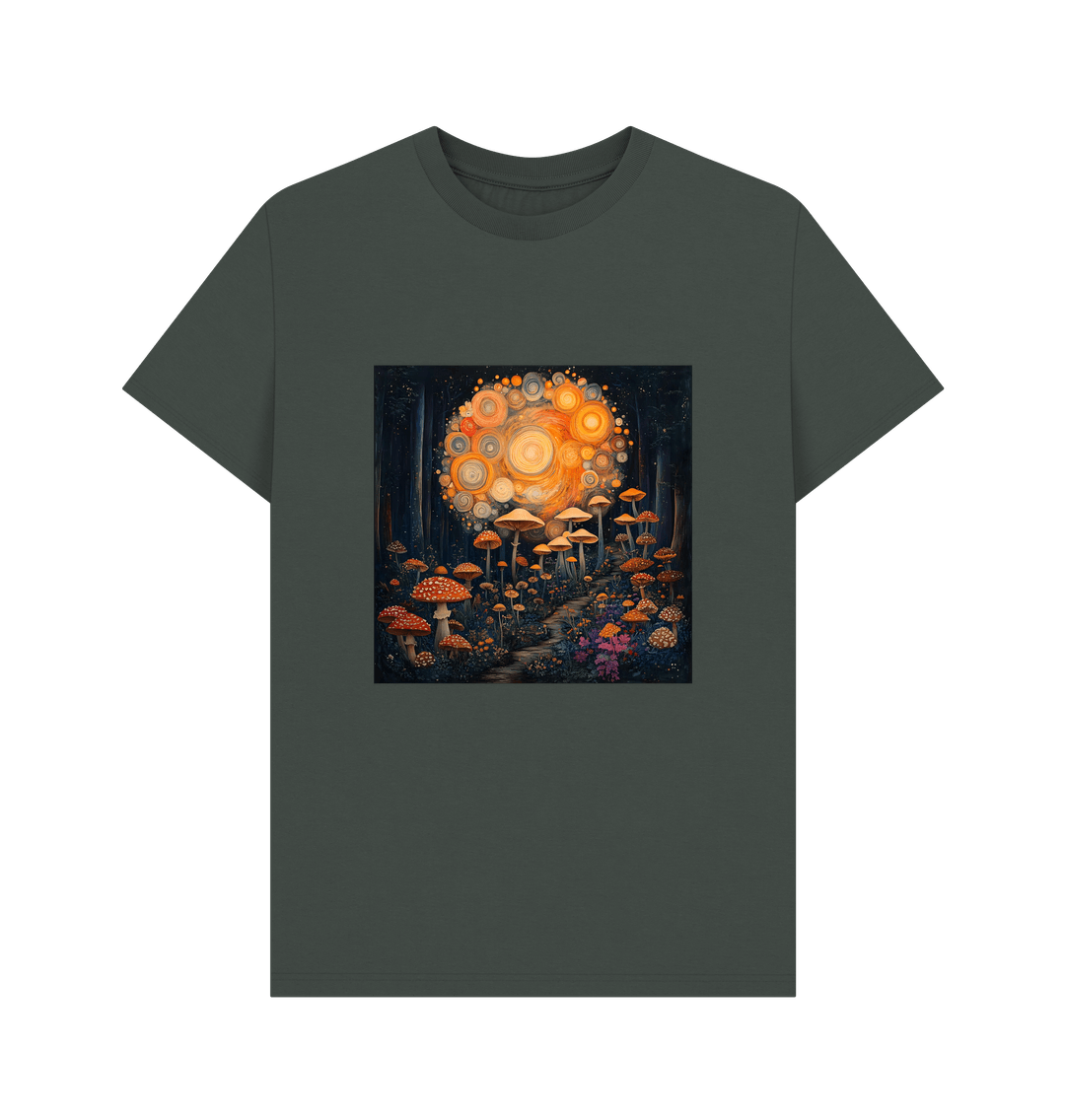 Dark Grey Mushroom Tornado | Certified Organic Cotton T-shirt | Men