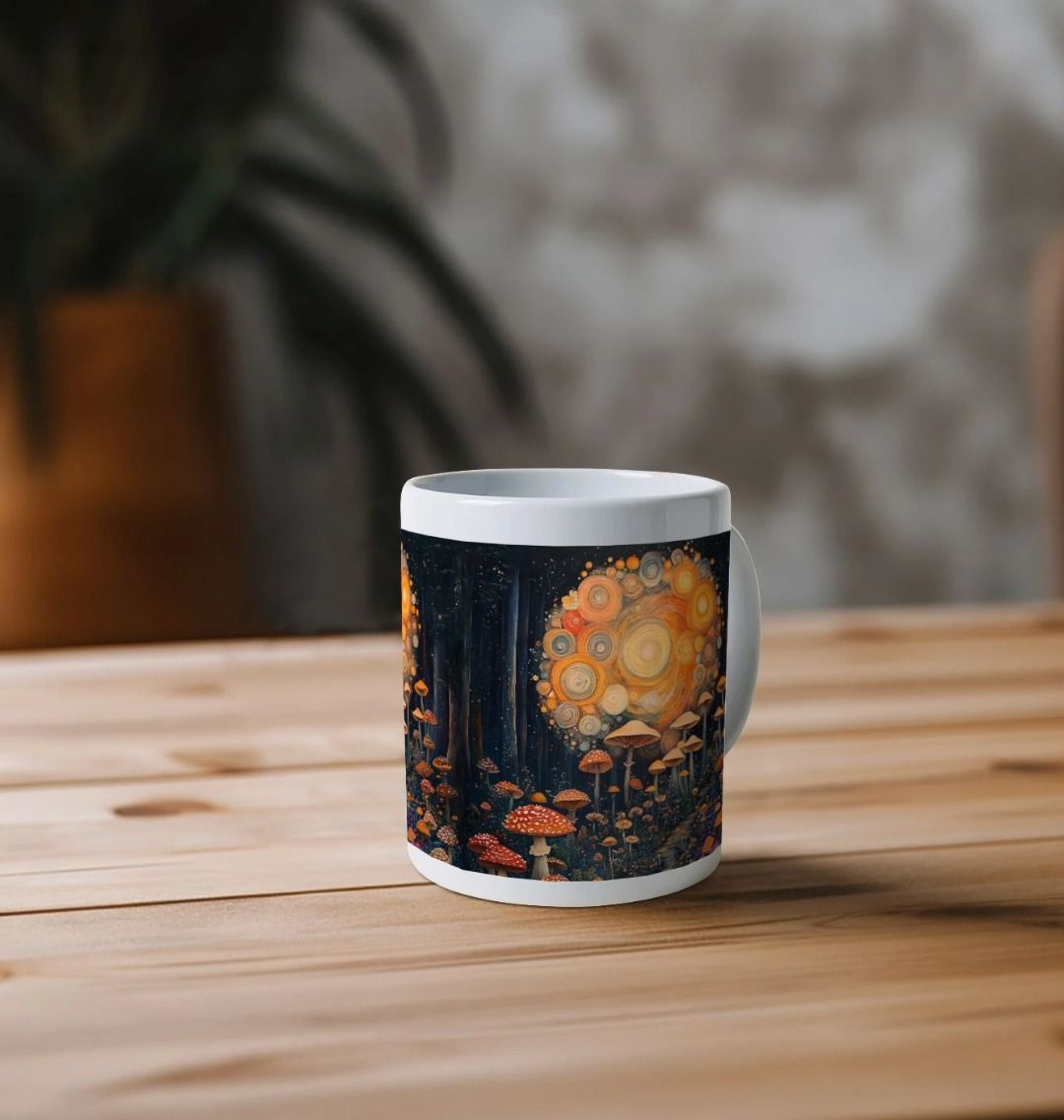 Mushroom Tornado | 100% Natural Ceramic Mug | 11oz